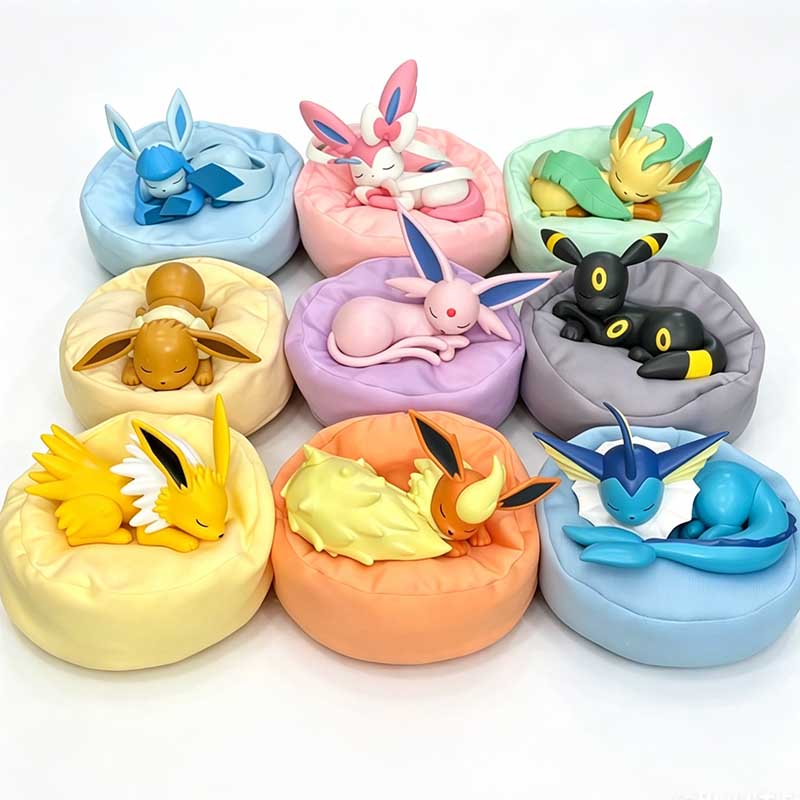 Model Kit Pokemon - 9 peças de Figuras Anime Pokémon