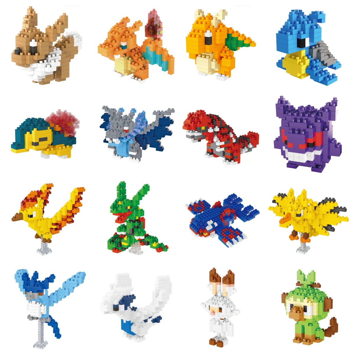 Model Kit Rayquaza - Pokemon pequenos blocos nanoblock charizard kyogre