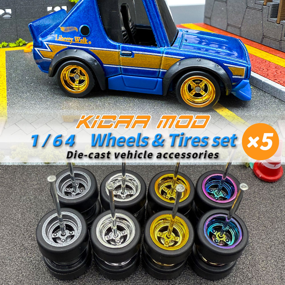 Model Kit Game - Rodas Destacáveis de Borracha com Pneus