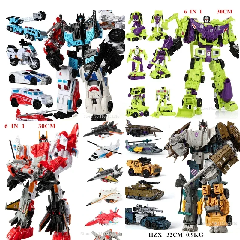 Model Kit Transformers - Transformação robô brinquedos hzx defender bruticus