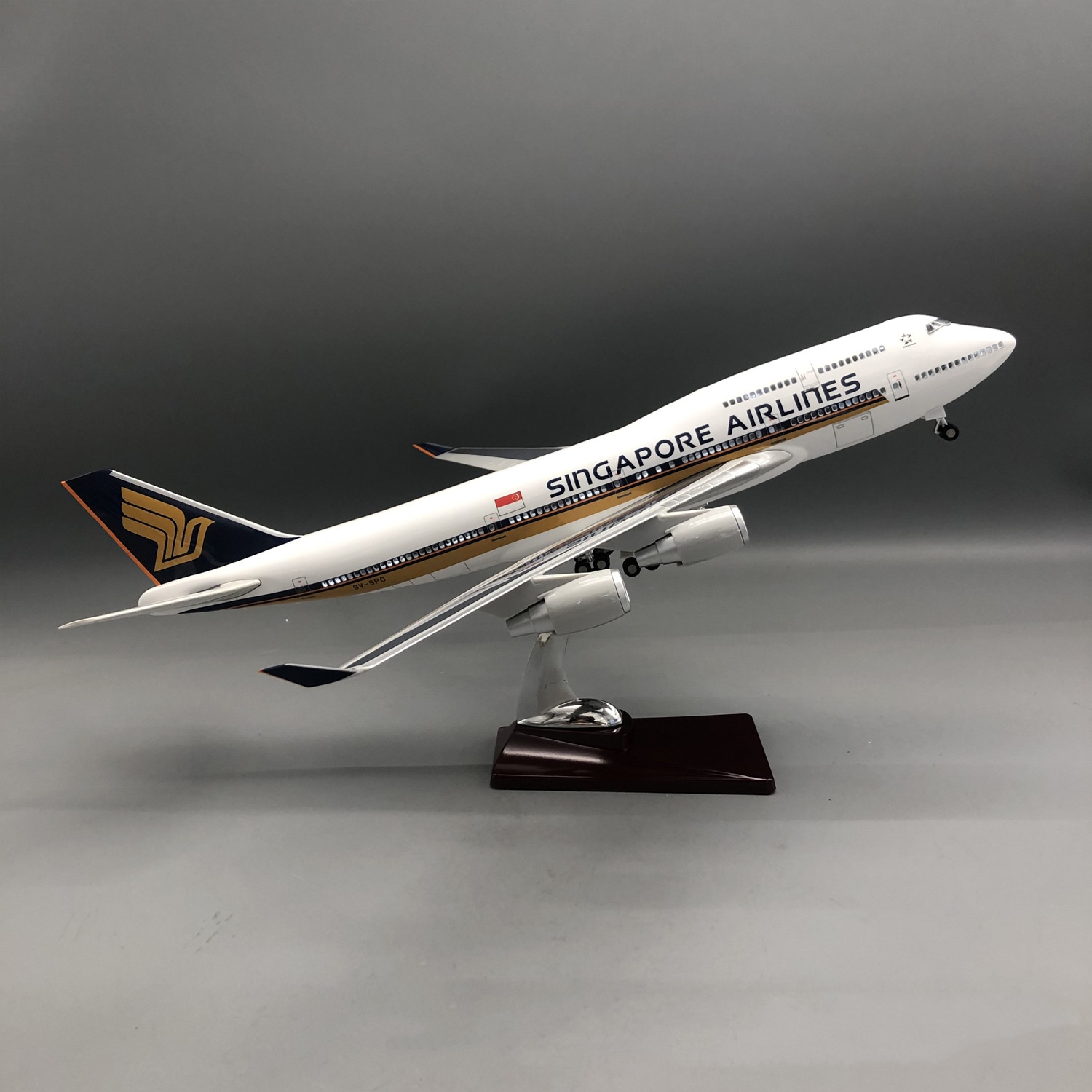 Model Kit Singapore - Modelo de Avião em Resina B747