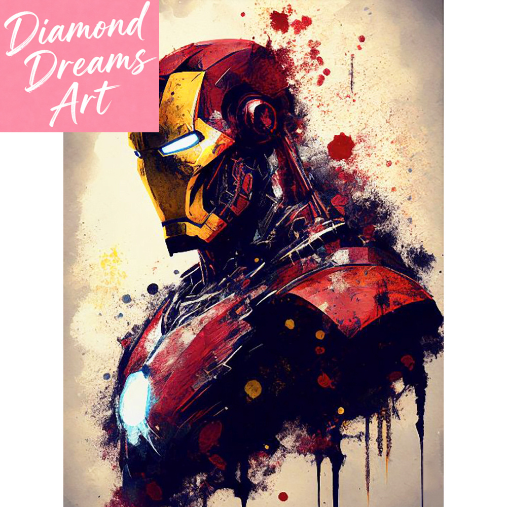 Model Kit Iron Man - Conjunto de Pintura em Diamante DIY