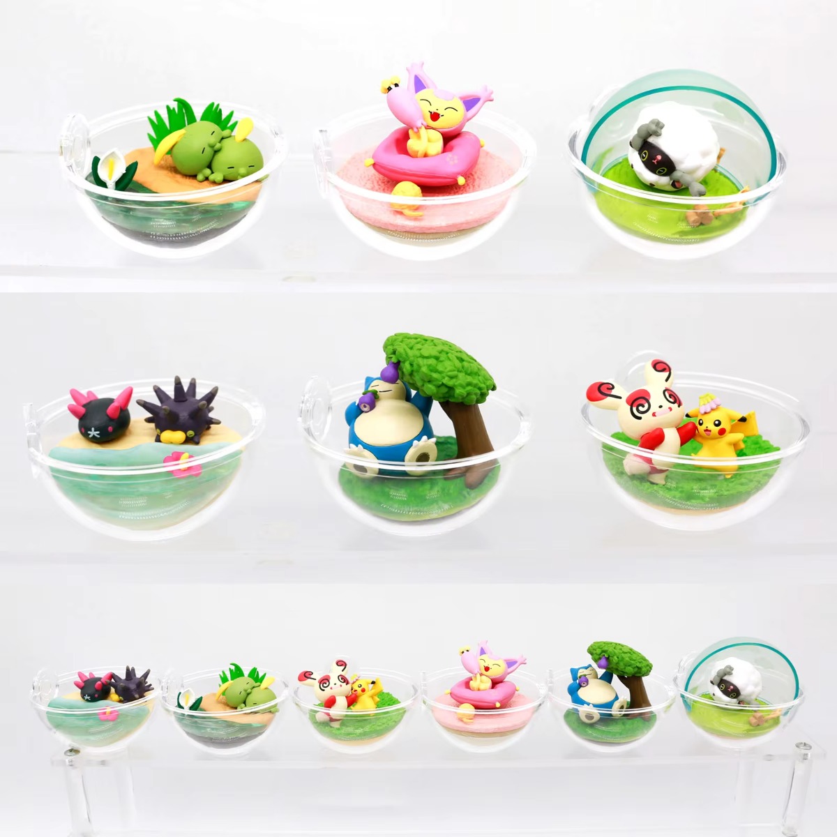 Model Kit Pokemon - Pokemon terrário feliz jogar cena em