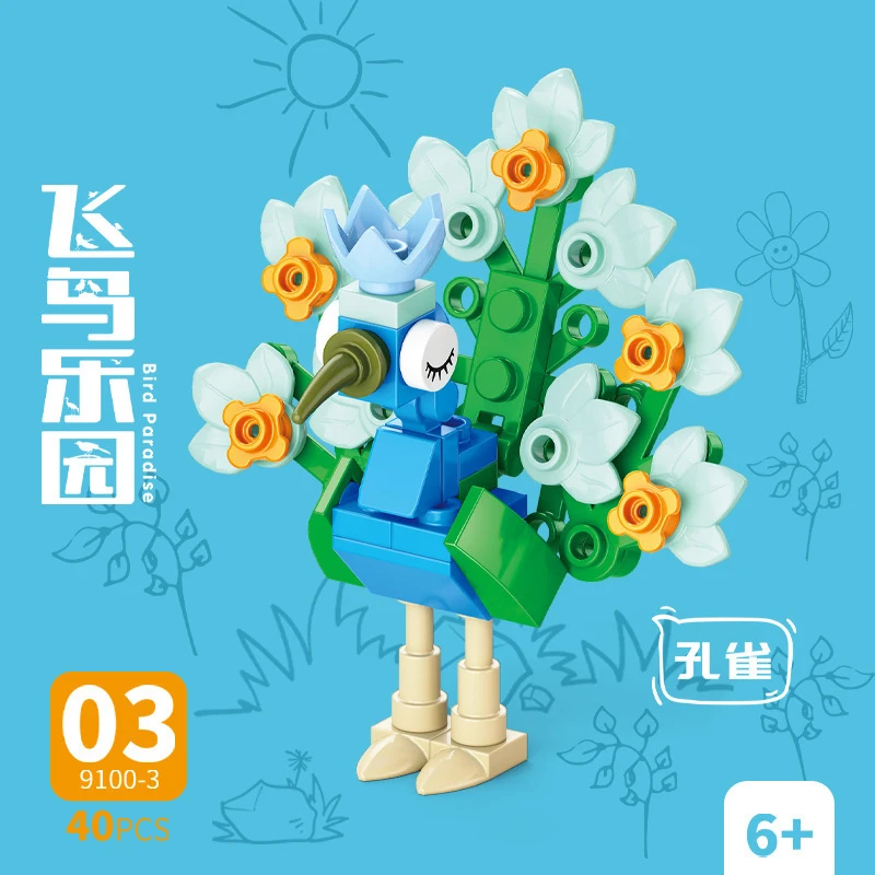 Model Kit For Girls - Kit de Blocos de Montar Animais