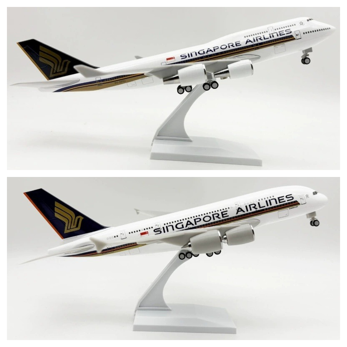 Model Kit Singapore - Miniaturas Colecionáveis de Aviões B747/A380 de