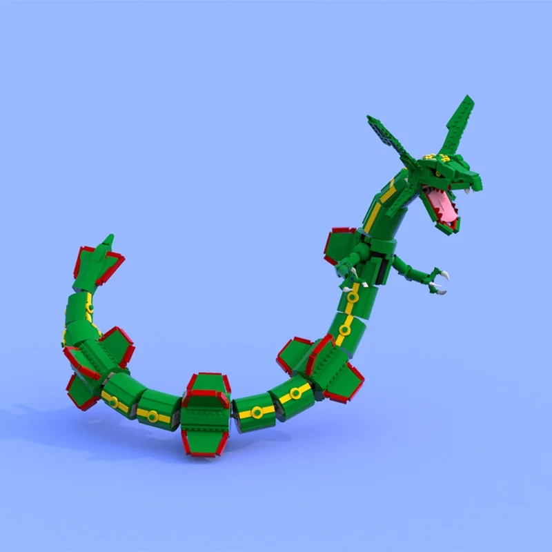 1417 peças MOC Pokémon Rayquaz - Model Kit Rayquaza avaliação e preço