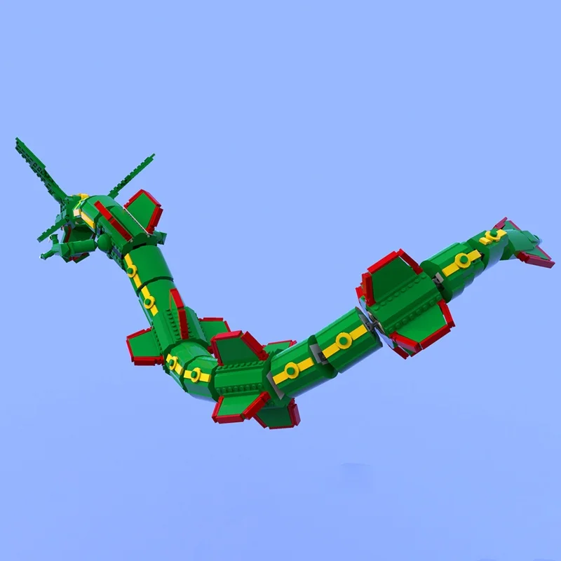 1417 peças MOC Pokémon Rayquaz - Model Kit Rayquaza avaliação e preço